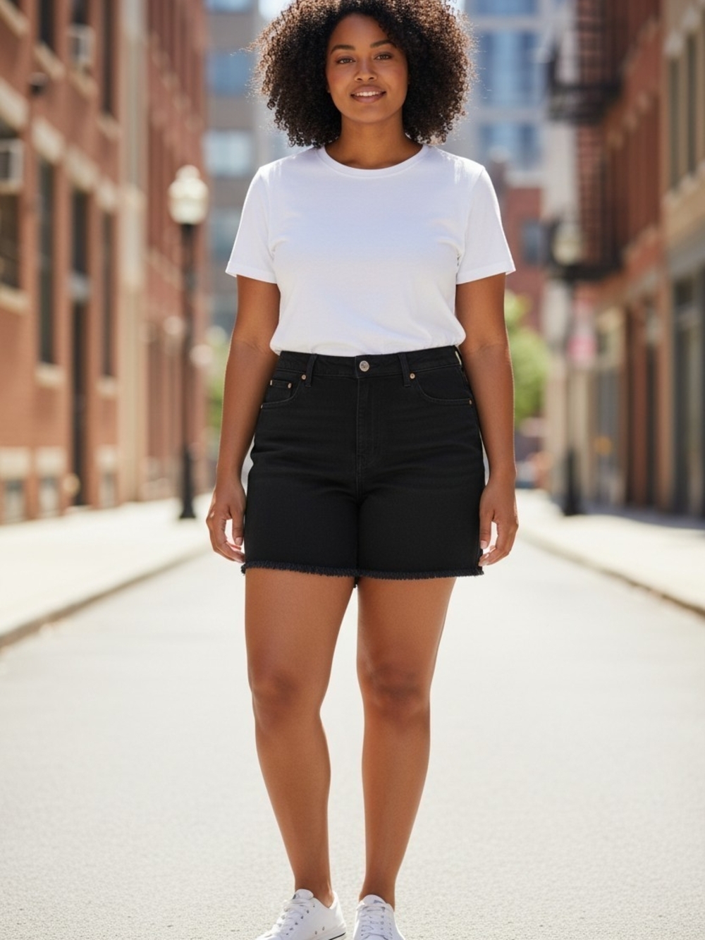 Old Navy Black High-Rise Jean Shorts